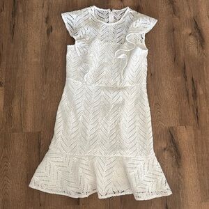 AQUA White Midi Dress